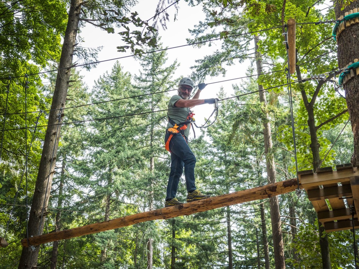 Percorso tronco verticale al parco di Albavilla